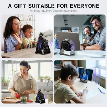 MRMORALE Wireless Induction Speaker - RGB Light & 360° Rotation