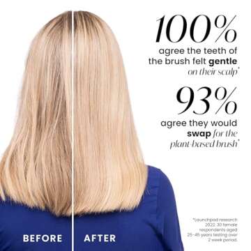 Tangle Teezer Plant-Based Ultimate Detangler Brush, Dry & Wet Hair Brush, Eliminates Knots & Reduces Breakage for All Hair Types, Earthy Purple