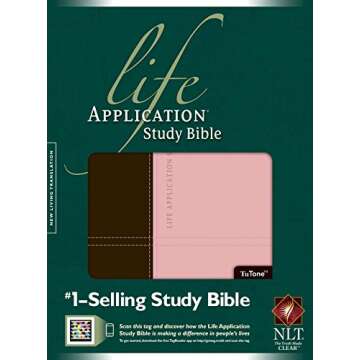NLT Life Application Study Bible, Second Edition, TuTone (Red Letter, LeatherLike, Dark Brown/Pink)