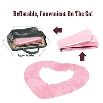 MoKo Inflatable Pool Floats for Adults, Clearance Bachelorette Party Decorations Heart Shaped Swim Ring Summer Swimming Tube Water Fun Beach Wedding Pool Toys Swimming Circle, Glitter Rose Gold