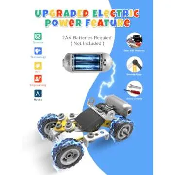 STEM Toys for 5 6 7 8+ Year Old Boy,10 in 1 Electric Building Toys for Kids Ages 4-8 5-7 6-8, Educational Racing Construction Science Kit for Boys 4-6 8-10, Creative Activities Birthday Valentine Gift