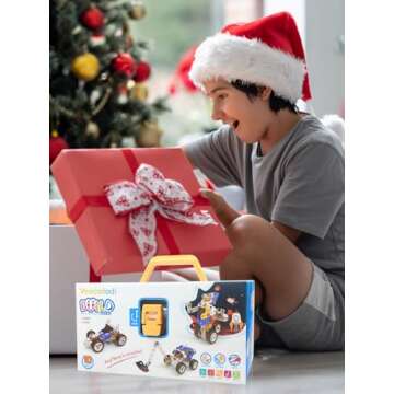 STEM Toys for 5 6 7 8+ Year Old Boy,10 in 1 Electric Building Toys for Kids Ages 4-8 5-7 6-8, Educational Racing Construction Science Kit for Boys 4-6 8-10, Creative Activities Birthday Valentine Gift