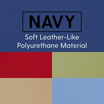 SoftScape 15" Round Ottoman for Kids - Navy