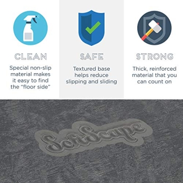 SoftScape 15" Round Ottoman for Kids - Navy