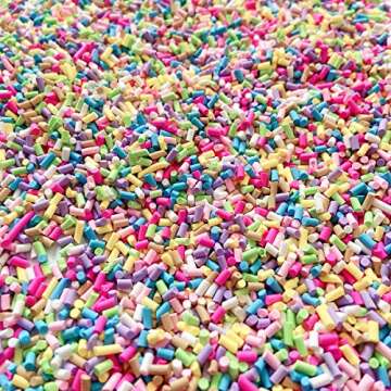 EHOPE 50G Fake Sprinkles Polymer Sprinkles Resin Sprinkles Clay Sprinkles for Resin Nail Art Slices Fake Candy Sprinkles for Nail Art DIY Crafts Cake Phone Case(50g Sugar granules-3)