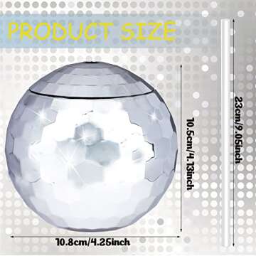 Tongnian 9 Pcs Disco Ball Cups Tumbler for Parties and Events