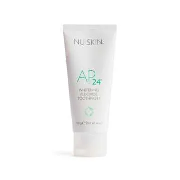 Nu Skin AP 24 Whitening Fluoride Toothpaste | 4oz | Brightens and Whitens Teeth | Helps Prevent Dental Cavities | Gentle Vanilla Mint Formula (1 Pack, Fluoride)