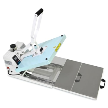 PlanetFlame Heat Press 15x15 Inch with Adjustable Pressure and Slide Out for T-Shirt Crafting