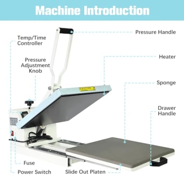 PlanetFlame Heat Press 15x15 Inch Slide Out Machine