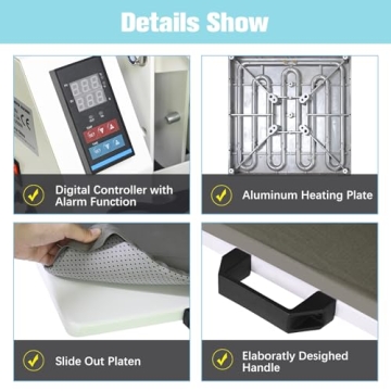 PlanetFlame Heat Press 15x15 Inch Slide Out Machine