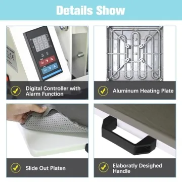 PlanetFlame Heat Press 15x15 Inch Slide Out Machine