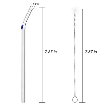 6PCS Handmade Glass Straws - Stylish Flower Design