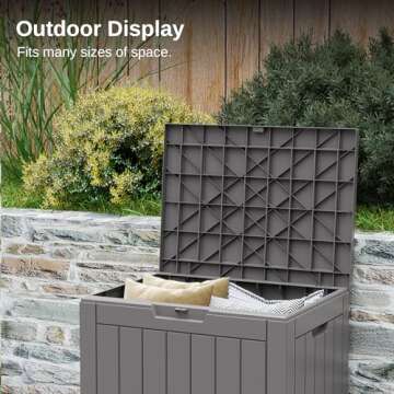 EAST OAK Waterproof Outdoor Storage Box 31 Gallon