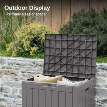 EAST OAK Waterproof Outdoor Storage Box 31 Gallon