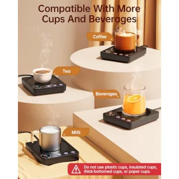 Top Mug Warmer with Timer and Temperature Control for Coffee