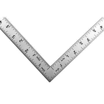 Shinwa 87398 12" x 6" Stainless Steel Squares with Imperial Graduations