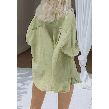 Fixmatti Women Button Down Shirt and Shorts Set