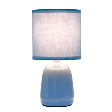Simple Designs LT1134-SKY Mini Bedside Table Lamp