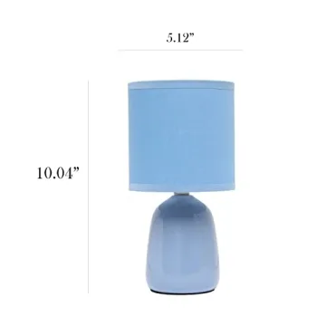 Simple Designs LT1134-SKY Mini Bedside Table Lamp