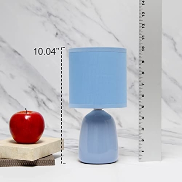 Simple Designs LT1134-SKY Mini Bedside Table Lamp
