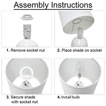 Simple Designs LT1134-SKY Mini Bedside Table Lamp