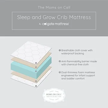 MOMS ON CALL Crib Mattress | Dual Firmness Safety & Comfort | GREENGUARD Certified