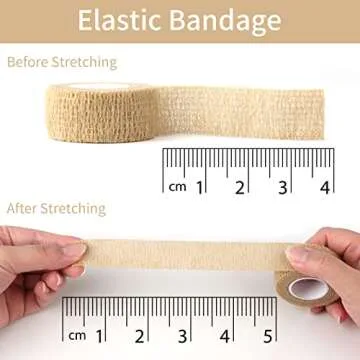 1 Inch Wide Skin Colour Elastic Self- Adhesive Bandage Finger Tape,Wrap Bandages, for Wrist and Ankle Sprains & Swelling