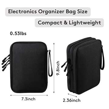 DDgro Travel Electronics Organizer Pouch for Tech Gadgets & Accessories