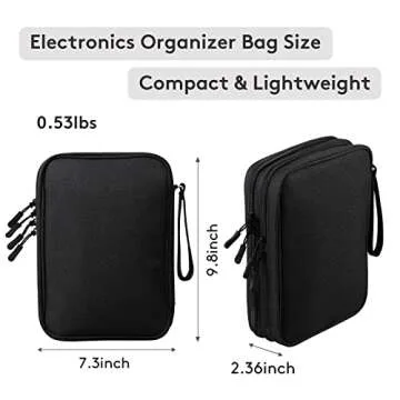 DDgro Travel Electronics Organizer Pouch for Tech Gadgets & Accessories