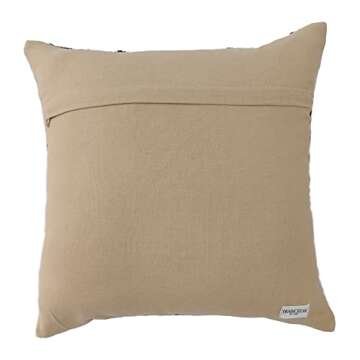 Trade Star Indian Wool Jute Pillow Cover Kilim Pillow Case Handwoven Throw Pillow case 18x18 Inches Decorative Outdoor Cushion Boho Pillow Shams for Home Decor (Pattern 10)