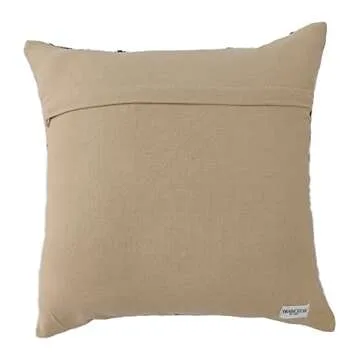 Trade Star Indian Wool Jute Pillow Cover Kilim Pillow Case Handwoven Throw Pillow case 18x18 Inches Decorative Outdoor Cushion Boho Pillow Shams for Home Decor (Pattern 10)