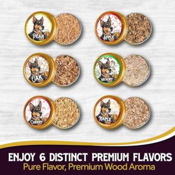 Bark & Barware Premium Cocktail Smoker Kit with Torch - Black Wood Box, Gold Tools, 6 Flavors Chips - Old Fashioned Bourbon Smoker Kit - (no Butane) Whisky Gifts for Men - Whiskey Smoker Kit