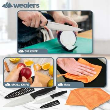 12 Piece Camp Kitchen Cooking Utensil Set Travel Organizer Grill Accessories Portable Compact Gear for Backpacking BBQ Camping Hiking Travel Cookware Kit Water Resistant Case (Orange)