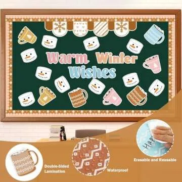 Justforjoyful Boho Winter Bulletin Board Set for Classrooms