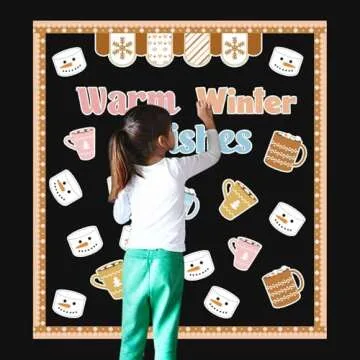Justforjoyful Boho Winter Bulletin Board Set for Classrooms