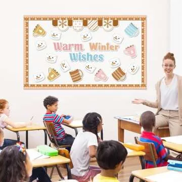 Justforjoyful Boho Winter Bulletin Board Set for Classrooms