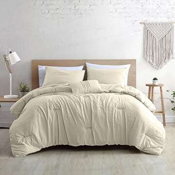 Modern Threads - Comforter Set - Down Alternative Brushed Microfiber - Elegant All Season Bedspread ...