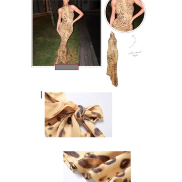 Stylish QNI Leopard Print Maxi Dress for Summer Events