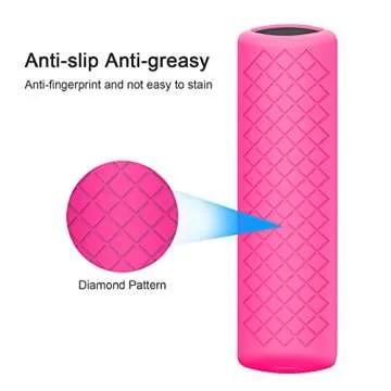 LEFXMOPHY Pink Case Replacement for TV Stick (3rd Generation) / 4K Max 2021 Release Voice Remote, Silicone Protector Skin Sleeve Glow in Dark for Women Girl