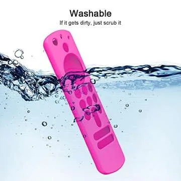 LEFXMOPHY Pink Case Replacement for TV Stick (3rd Generation) / 4K Max 2021 Release Voice Remote, Silicone Protector Skin Sleeve Glow in Dark for Women Girl