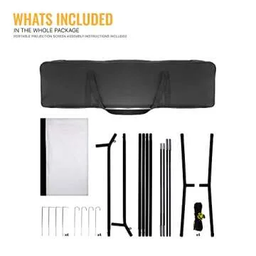 KHOMO GEAR 100-Inch Portable Projector Screen for All Occasions