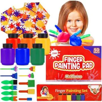 Toddler Washable Finger Paint Set by J MARK