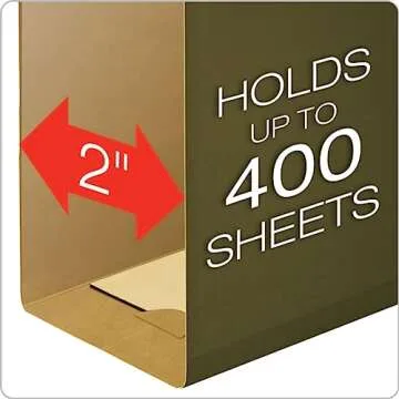 Pendaflex Extra Capacity Reinforced Hanging File Folders, 2", Legal Size, Standard Green, 1/5 Cut, 25/BX (4153x2)