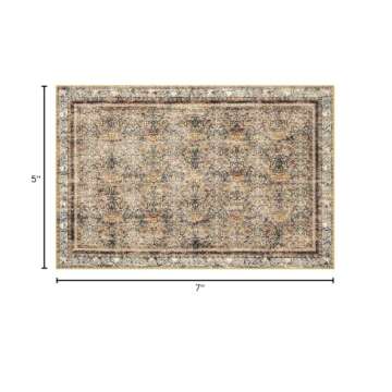 Phantoscope Vintage Collection Area Rug 5'x7' - Washable, Non-Slip, Stylish Carpet for Any Room