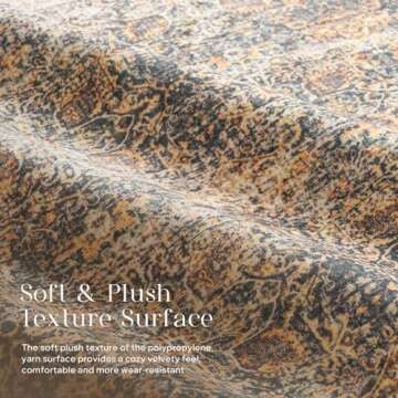 Phantoscope Vintage Area Rug 5'x7' for Living Room