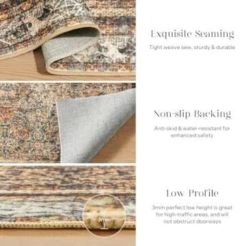 Phantoscope Vintage Area Rug 5'x7' for Living Room