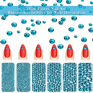 3456 Pcs Sparkling AB Rhinestones for Crafting & Decor