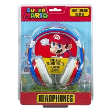 eKids Super Mario Kids Headphones - Adjustable and Fun