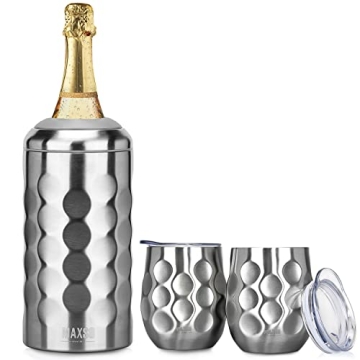 Wine Chiller Single Bottle With 2 Stainless Steel Wine Cup Iceless Cooler insulated Keep Wine Cold u...