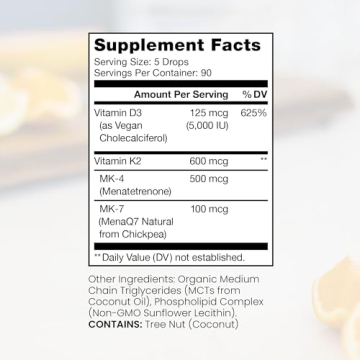 Pure TheraPro Rx Vegan Vitamin D3 + K2 Supplement